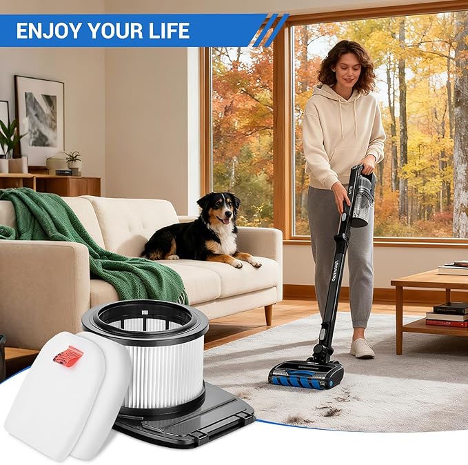 2 Pack HEPA + 4 Pack Foam & Felt Filter Replacement for Shark IZ662H IZ682H Vertex Pro Lightweight Cordless Stick Vacuum | Replace Part XHFIZ500 & XFFKIZ600