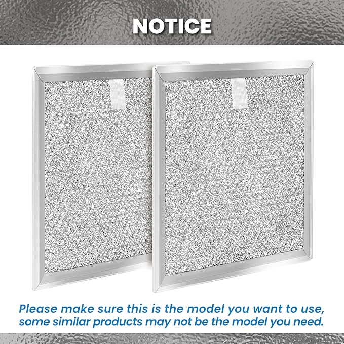 ANTOBLE AP5306190 Aluminum Mesh Grease Filter Compatible with Samsung Microwave Filters Replacements for Samsung Hood Range DE63-00666A WB02X11534, 6-3/8" x 6-3/4" x 3/32", 2 Pack