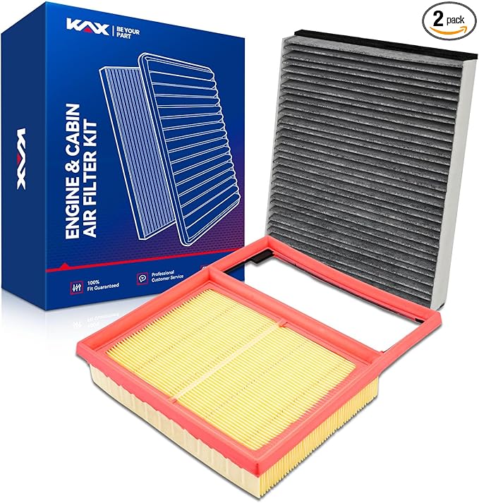 KAX Engine & Cabin Air Filter Kit, Replacement for Ford C-Max 2013-2018, Replace# CA11482 CF11920