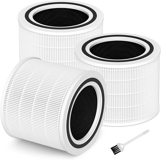 Funmit Core 200S Replacement Filter for Core 200S Smart WiFi Air Purifier, 3-in-1 Filter Replacement and High-Efficiency Activated Carbon, Part # Core 200S-RF, 3 Pack
