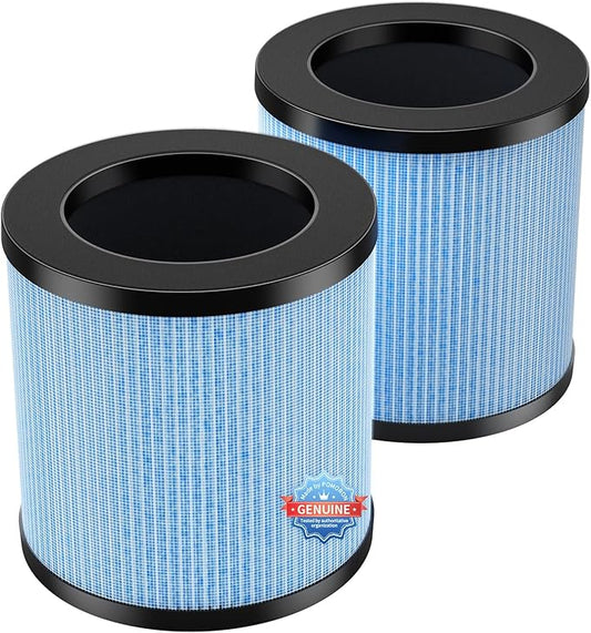 POMORON OFFICIAL MJ002H Replacement Filter, 4-Stage Filtration, High Efficiency HEPA Filter, Activated Carbon, Multi-Layer Filter, FOR MODEL MJ002H Air Purifier, MJ002H-RF(2 Pack)