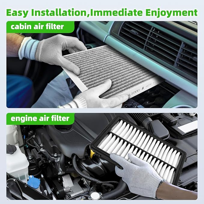 AUTOKAY 97133L1000 28113L1000 Cabin & Engine Air Filter Fit for Hyundai Tucson Santa Cruz 2022-2025 Santa Fe 2021-2025 Sonata 2020-2025 for Kia Sorento K5 2021-2025 Sportage 2023-2025 Not For Hybrid