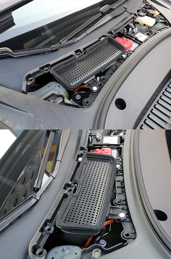 Model 3 Air Intake Filter Grille Cover Air Flow Vent Protection Frame Cover Anti-blocking Air Inlet Grill Cover for 2021 2022 2023 2024 2025 Tesla Model 3 Accessories