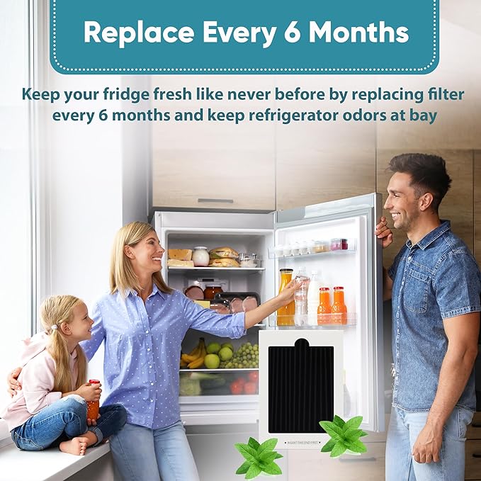 Omaeon Refrigerator Filters Compatible with 242047804 Frigidaire AIR Filter - PureAir Ultra, EAFCBF and Electrolux Air Filter Replacement - Electrolux Refrigerators - 242061001, 241754001-4 pc