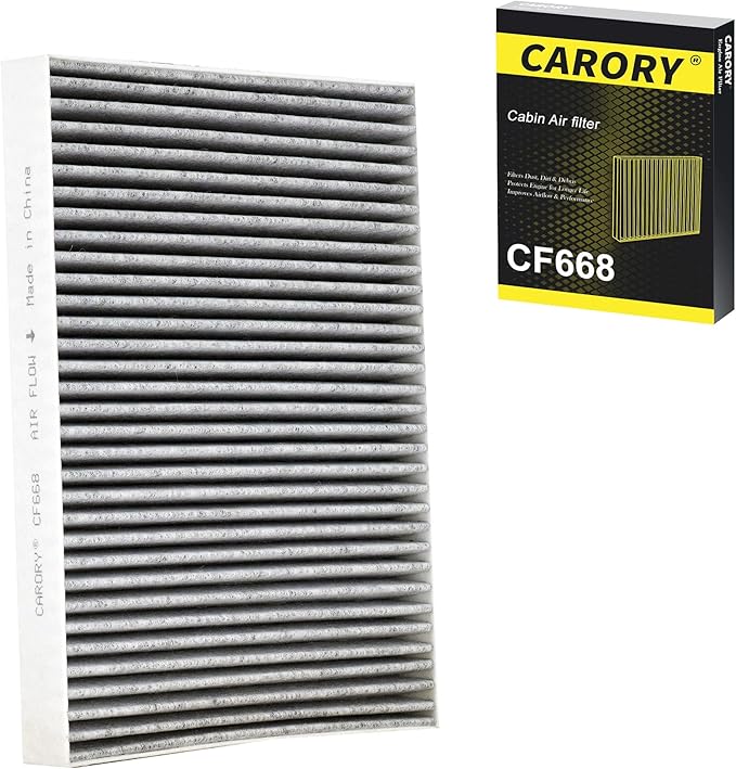Cabin Air Filter w/Activated Carbon for Chrysler 300 (2011-2023), Dodge Charger (2011-2023), Challenger (2011-2023), OE# 68071668AA, CF11668, XC26176, C26176