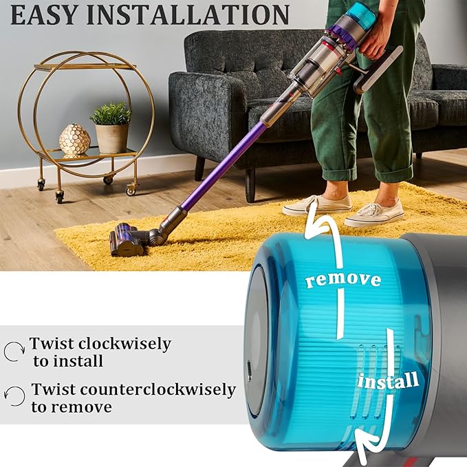 Filter Replacement for Dyson V15 V11,3 Pack Filters Compatible with Dyson V15,V15s Detect/Submarine,V11 Torque Drive/Origin/Animal/Extra/Complete Cordless Vacuum Filters Replacements Parts