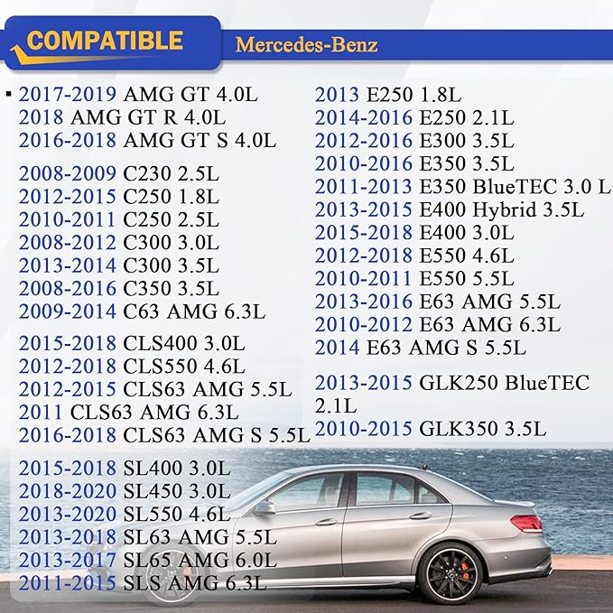 Premium Cabin Air Filter with Activated Carbon for 2008-2020 Mercedes-BENZ AMG C230 C300 E350 GLK350 C350 CLS550 CUK29005