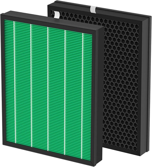 400/400S Replacement Filter Compatible with Coway AIRMEGA Max2 400 400S 400(G) 400S(G) Air Purifi-er, Max2 Green True HEPA and Active Carbon Filter Set, AP-2015-FP, 2 Pcs 1 Set