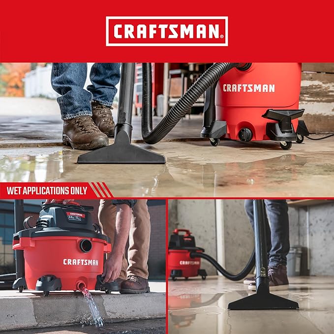 CRAFTSMAN CMXZVBE38778 Genuine Wet Application Wet Dry Vac Filter for Most 5 to 20 Gallon CRAFTSMAN Shop Vacuums, Easy Installation, Designed for High-Volume Liquid Pick-ups, 2-Pack
