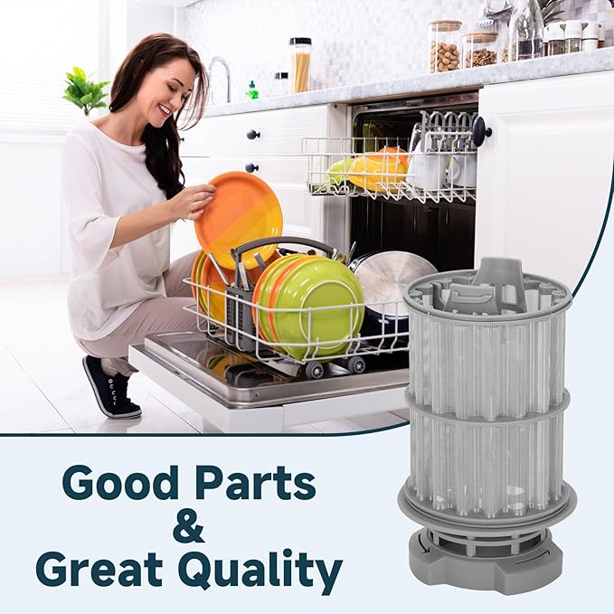 New 00645038 645038 Micro Filter for Bosch Kenmore Thermador Dishwasher Parts, Replaces AP4339631, 00651097, 1560725, 651097, AH3479708, EA3479708, PS3479708, PS8730270