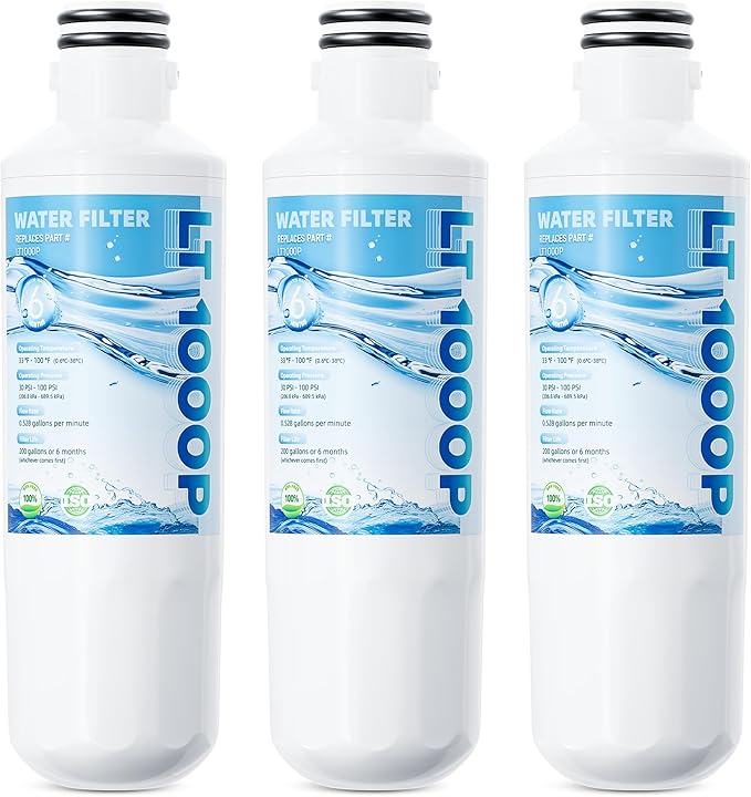 LT1000P ADQ747935 Water Filter Replacement for LG LT1000P/PC/PCS, ADQ74793501, ADQ74793502, Kenmore 46-9980, Pack of 3 | by PANDEELS