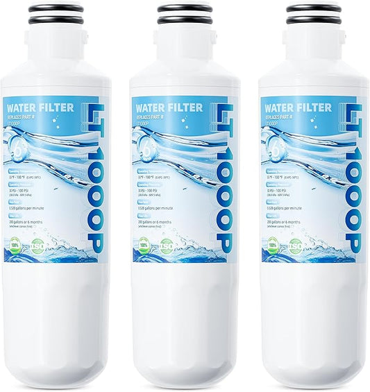 LT1000P ADQ747935 Water Filter Replacement for LG LT1000P/PC/PCS, ADQ74793501, ADQ74793502, Kenmore 46-9980, Pack of 3 | by PANDEELS