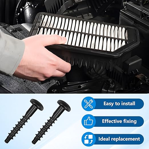 Air Filter Box Screw (10 Pack) BAS01001 Replace for GM 11611199 Compatible with Chevrolet, Buick, Cadillac, GMC Air Box Cleaner Intake Retainer Screw