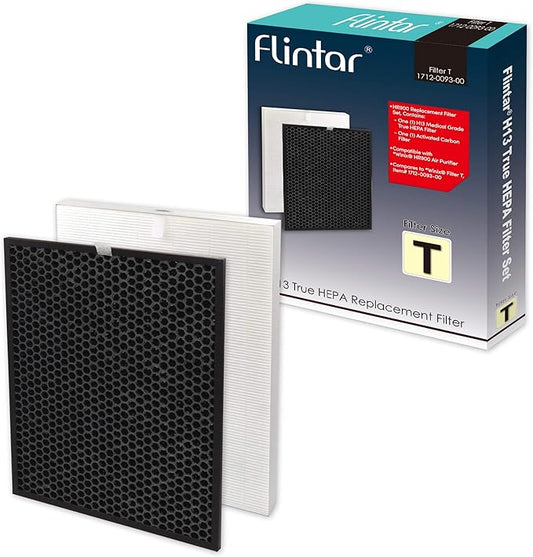 Flintar HR900 Replacement Filter T, Compatible with Winix HR900 Air Purifier, H13 Grade Filtration and Activated Carbon Filter, Part Number 1712-0093-00, 1-Pack