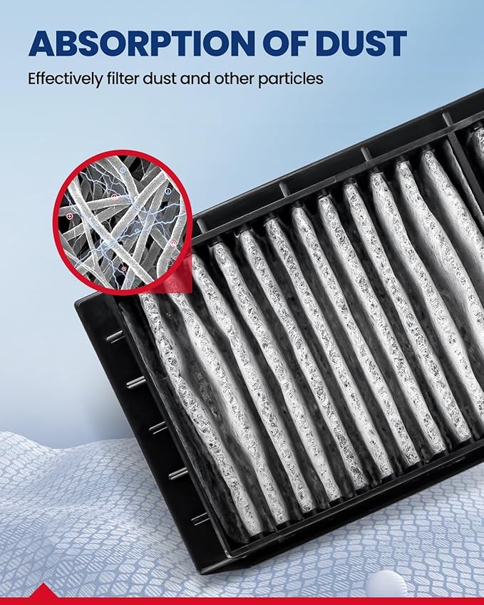 KAX Cabin Air Filter with Activated Carbon, CF11672 Replacement for Mazda 3 2010 2011 2012 2013, Passenger Compartment Air Filter, Filter Up Dust Pollen