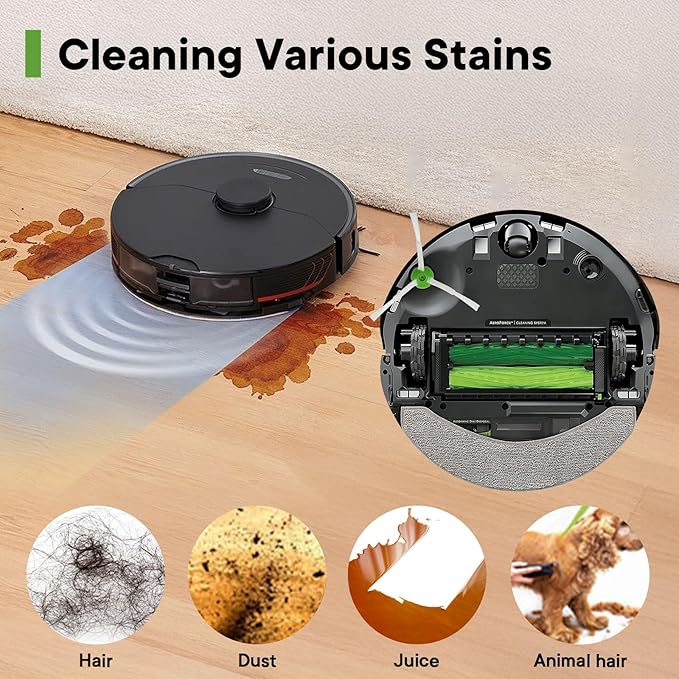 25 Pack Replacement Parts Compatible with iRobot Roomba Combo 10 Max,Combo j9+,Combo j7+/Plus Vacuum (Only Combo series), 2 Brushes+3 Mop Pads+6 Filters&Side Brushes&Bags