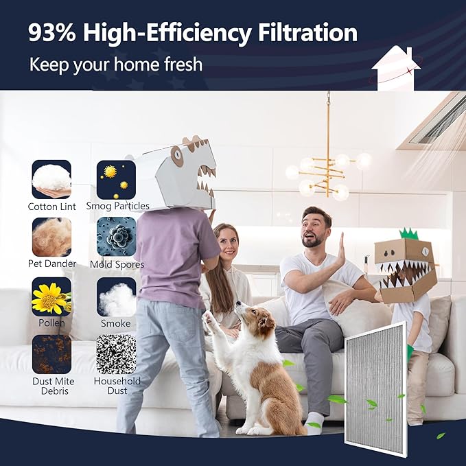 MERV 8 16x20x1 Washable Aluminum Lifetime Furnace Filter, Reusable AC/HVAC Filter, Permanent Air Filter, Easy to Clean, Healthier Home or Office