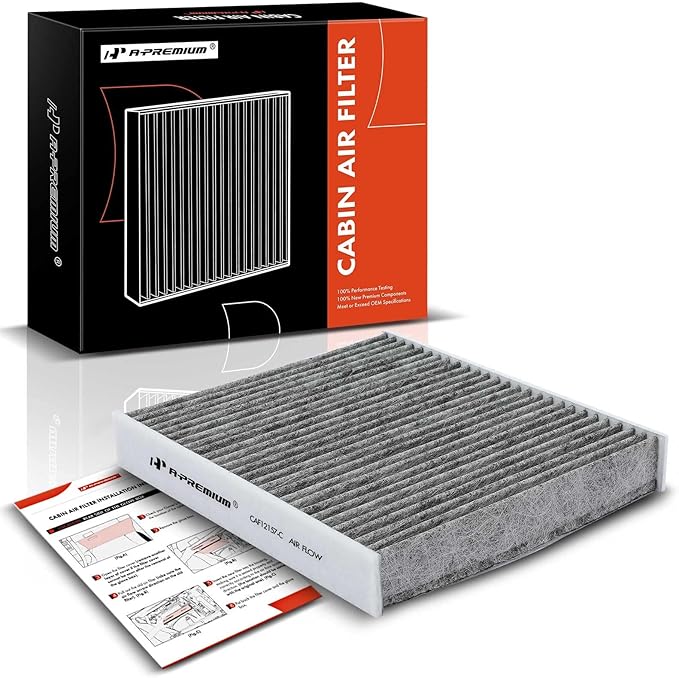 A-Premium Cabin Air Filter with Activated Carbon Compatible with Lexus, Toyota, Mazda Models - Avalon, Camry, Corolla, Highlander, Prius, RAV4, Sienna, Venza, ES300h, NX250, RX350
