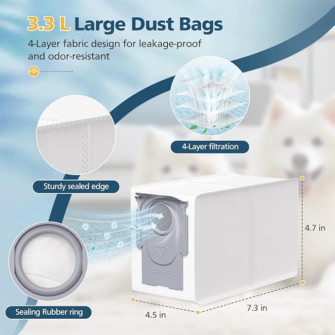 Qrevo Slim Replacement Parts for Roborock Qrevo Slim/Qrevo Master Robot Vacuum, Accessories Include Dual Main Brush, 6*Side Brushes, 4*Filters, 4*Microfiber Mop Cloths, 6*Dust Bags, 2*Tools