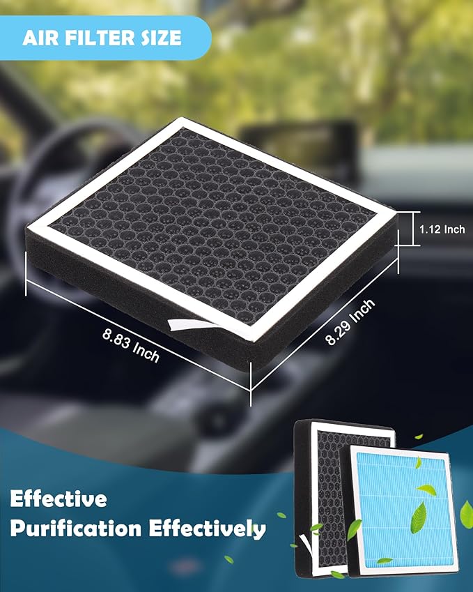 CF12820 Cabin HEPA Air Filter With Activated Carbon For 2021-2025 Hyundai GV60 Elantra Ioniq 5 Ioniq 6 Kona Santa Cruz Sonata Tucso Kia EV6 K4 K5 Niro Sorento Replace# 97133-AO000