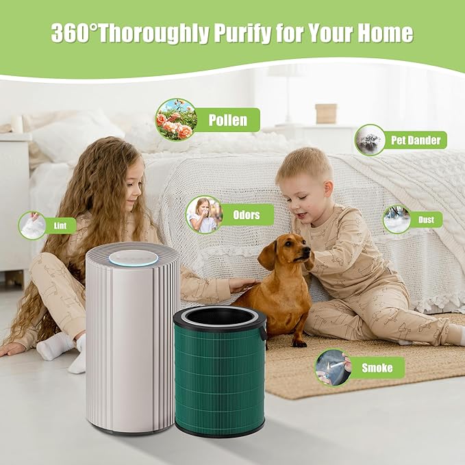 Airmega 350 Filter Replacement Compatible with Coway Airmega 350 Air Purifier, 3-in-1 True Hepa and Deodorization Replacement Filter