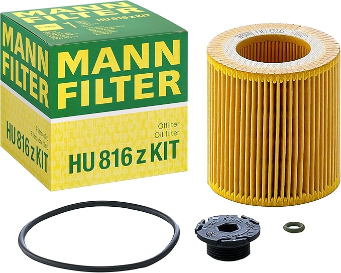 Mann Filter HU 816 z KIT Cartridge Oil Filter Replacement Compatible With BMW 228i (2014-2016), 320i (2012-2018), 328i (2012-2016), 428i (2014-2016), Z4 (2012-2016)