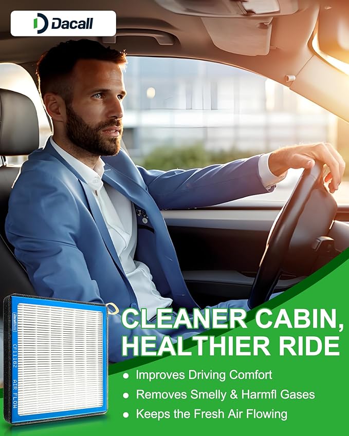 CF11182 Activated Carbon Beads Cabin Air Filter fit for Honda Civic 2016-2025, CR-V 2017-2025, Accord 2023-2025, Odyssey 2018-2025, HR-V 2016-2026, Fit 2009-2020, Acura TLX RDX MDX Integra