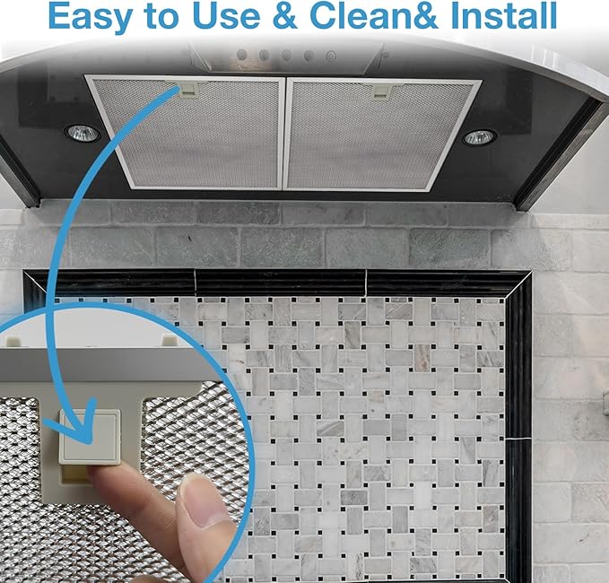 2Pcs WA0575 Range Hood Filter Compatible with Vissani 30-inch Pyramid or Wall Mount Range Hood, 5-Layer Aluminum Mesh Vent Filter 14-3/8" x 13-1/2"
