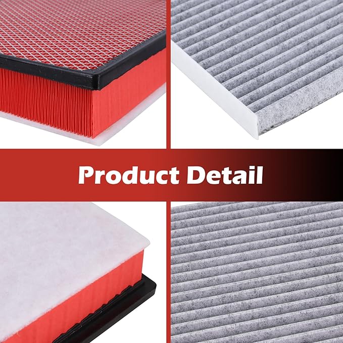 CA11895 Engine Air Filter and CF10374 Cabin Air Filter kit Compatible with 2016-2023 Toyota Tacoma V6 3.5L Replaces 17801-0P100 17801-0S020 87139-YZZ09 CAF1765