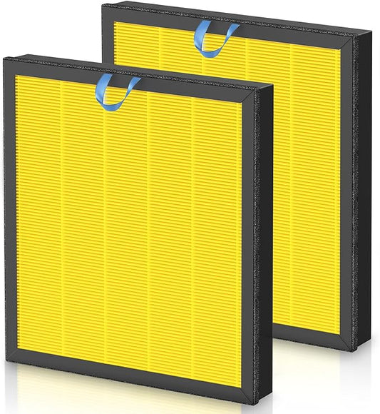 Vital 100S Pet Care Replacement Filter for LEVOIT Vital 100S-P Air Purifier, HEPA and High-Efficiency Activated Carbon Filter for Smoke, Odor, Pollen, Vital 100S-RF-PA, LRF-V102-YUS, Yellow