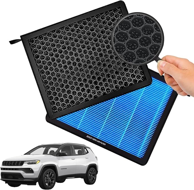 Cabin Air Filter, for Jeep, Dodge & Fiat Models, 2017-2025 Compass, 2015-2023 Renegade, 2024-2025 Hornet, 2014-2020 500L, 2016-2023 500X, 2024-2025 Alfa Romeo Tonale and 500E (CF11810)