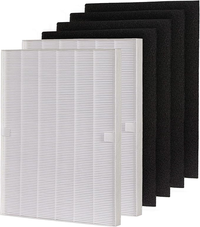 Climestar True HEPA Filter A 115115 Size 21 Pack of 2 Hepa plus 4 PreFilter Replacement filters Compatible with Winix Air Purifiers 6300 P300 5300 5500 5300-2 6300-2 C535