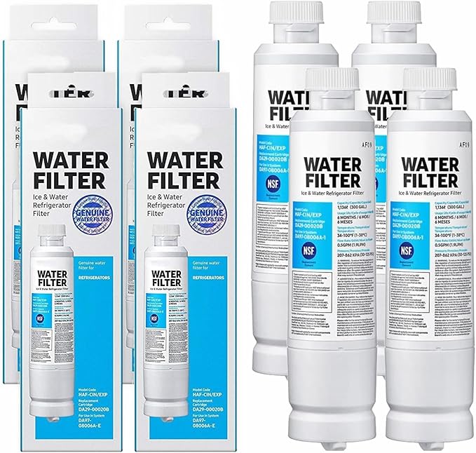 HAF-CIN/EXP DA29 Water Filter Replacement – Compatible with DA29-00020B – Carbon Block 99% Contaminant Reduction – Fresh Water & Ice – 24 Month Life 4 PACK