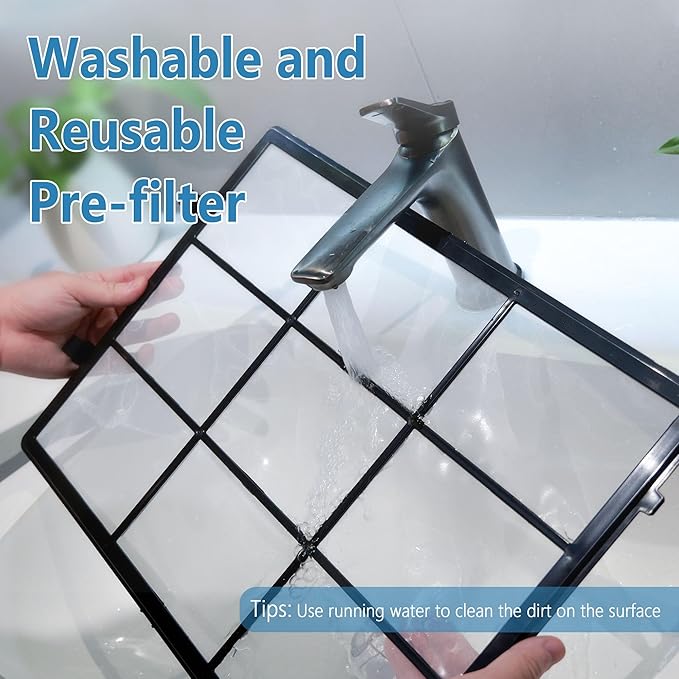 115115 Replacement Filter A for Winix PlasmaWave C535, 5300-2, 6300-2, 6300, 5300, P300, 9000, 5000, 5000B Air Purifi-er, 3 True HEPA Filters and 6 Activated Carbon Filters with 1 Pre-filter, 3 Pack