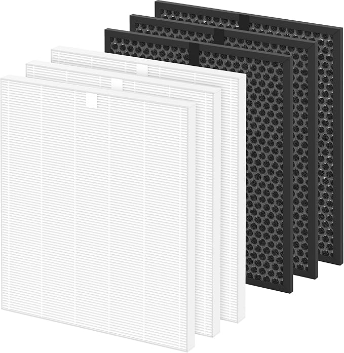 5510 5520 Replacement Filter Q Compatible with Winix 5510, 5520 PlasmaWave Air Purifi-ers, 3 H13 True HEPA and 3 Activated Carbon Filters Combo, Part# 1712-0123-00