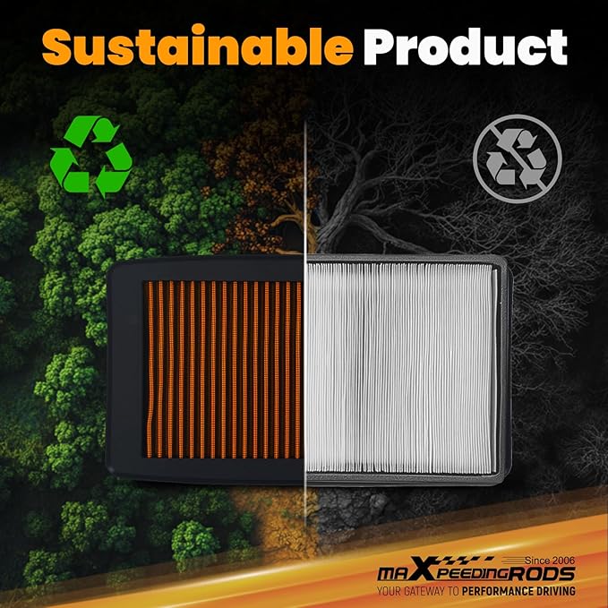 maXpeedingrods MX-2309 High Performance Engine Air Filter, Washable & Reusable, Requires No Oil for Honda Odyssey 2005-2010, for Pilot 2009-2015 17220RGLA00 17220RGLA10