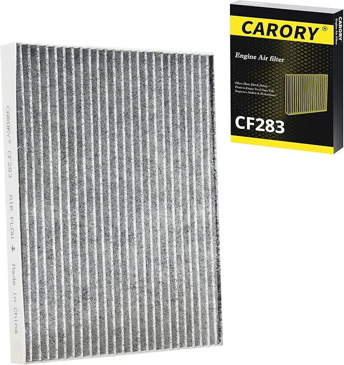 Cabin Air Filter w/Activated Carbon for Chrysler Pacifica (2017-2025), Grand Caravan (2021-2025), Voyager (2020-2025), OE# 68606186AA, 68597396AA, CF12283, XC10581C, CAF99238C, 68308950 AA