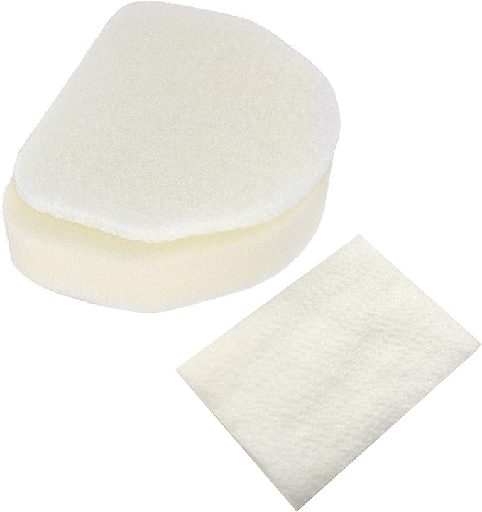 HQRP 2-pack Foam & Felt Filter Kit Compatible with Shark Navigator NV100, NV100 26, NV105, NV106, UV300, UV300 26 Upright Vacuum Cleaner, Replacement parts XFF450, XFL100