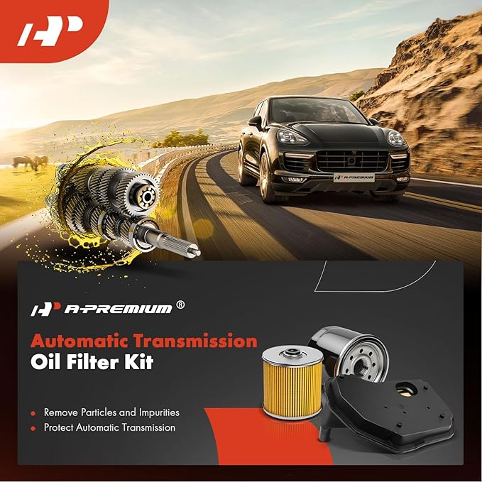 A-Premium Automatic Transmission Fluid Filter with Pan Gasket, Compatible with Hyundai Elantra, Sonata, Santa Fe, Santa Fe Sport & Kia Soul, Optima, Sorento, Forte, Forte Koup, Forte5, Sportage