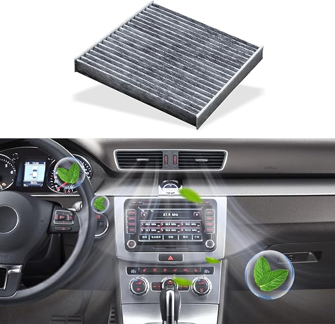Cabin Air Filter with Activated Carbon, CP285 CF10285 Engine Air Filter, Automotive interior Accessories AC & Heater Cabin Filter Replacement for Subaru, Scion, Land Rover