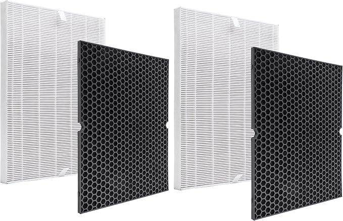 Flintar 116130 Replacement Filter H, Compatible with Winix 5500-2 Air Purifier, H13 Grade Filtration and Washable Advanced Carbon Filter, Part # 116130, 2-Pack