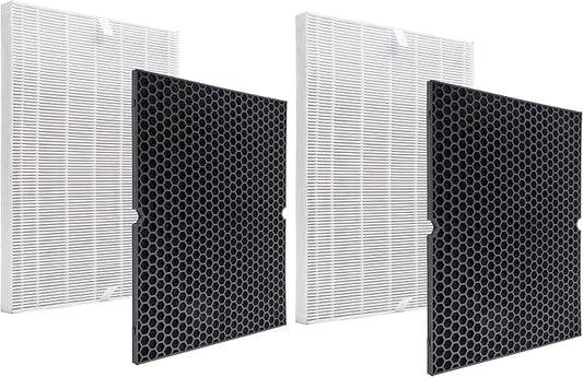 Flintar 116130 Replacement Filter H, Compatible with Winix 5500-2 Air Purifier, H13 Grade Filtration and Washable Advanced Carbon Filter, Part # 116130, 2-Pack