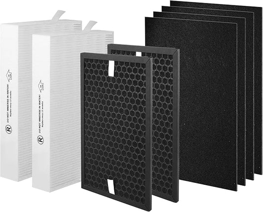 HPA5100B Replacement Filter Compatible with Honeywell Air Purifiers HPA5100 HPA5150 HPA3100, 2 R HEPA(H13), 2 S Carbon and 4 A Pre-Filters, Part# HRF-R1 HRFSC1 HRF-ARVP100 HRF-A100