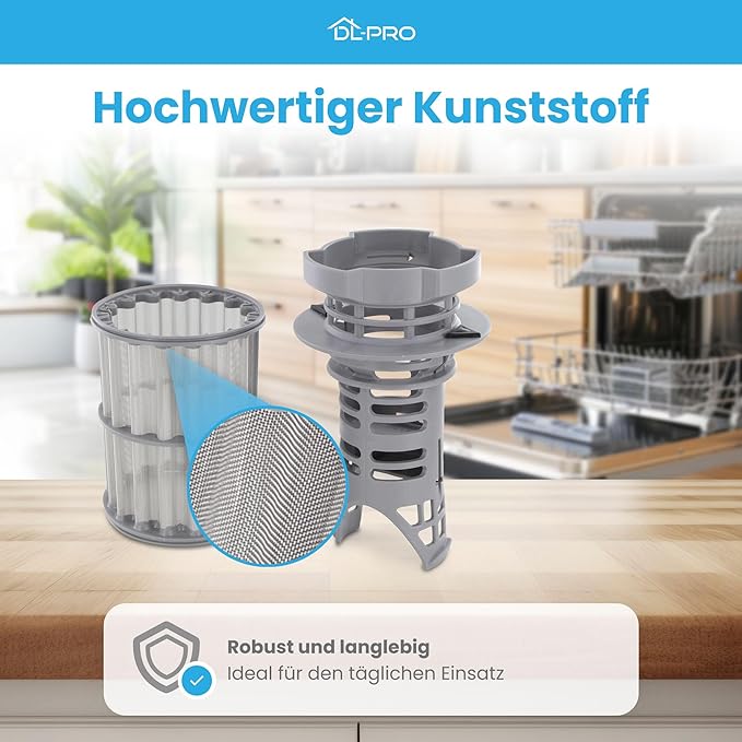 Dishwasher Drain Mesh Filter for Bosch Thermador Siemens 00645038 645038 Two Piece Circulation Pump Micro Filter for Dishwasher SuperSilence Logixx PerfectDry iQ300 Serie 2 Serie 4 Serie 6