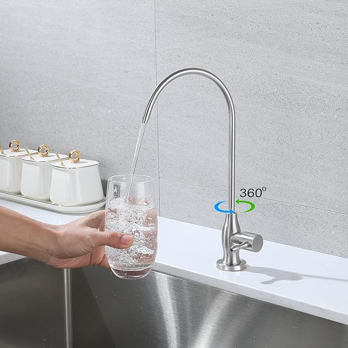 Drinking Water Faucet, for Under Sink Water Filter System Kitchen Bar Sink Drinking Water Faucet, Drinking Water Dispenser Brushed Nickel
