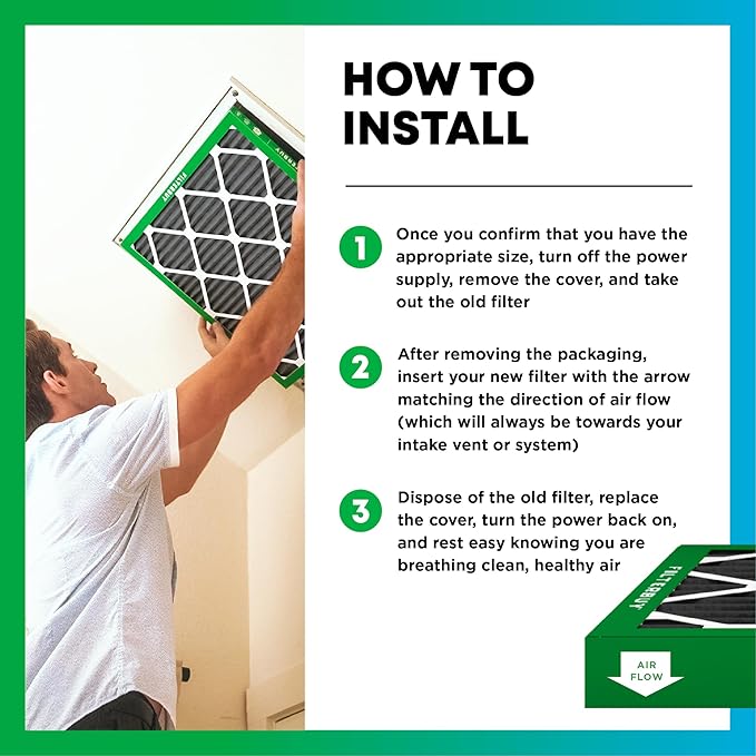 Filterbuy 10x20x1 Air Filter MERV 10 Odor & Allergy Defense with Activated Carbon (4-Pack), Electrostatic Pleated HVAC AC Furnace Filters Replacement (Actual Size: 9.50 x 19.50 x 0.75)