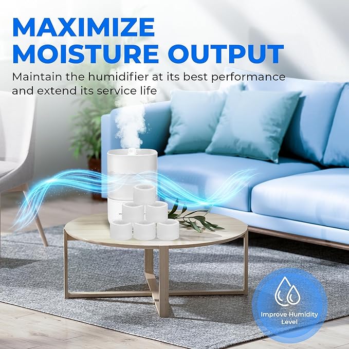 30-Pack Top Fill Humidifier Replacement Filters for LEVOIT Classic160, Dual150, Dual200S, Classic300(S), LV600S, OasisMist 450S, Superior6000S Series Humidifiers by Funmit