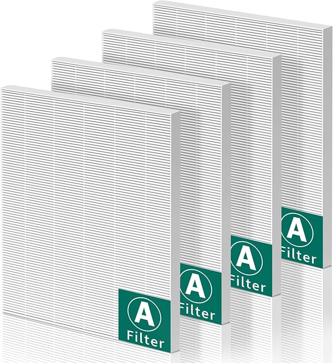 4 Pack 115115 HEPA Replacement Filter Compatible with Winix PlasmaWave Air Purifier C535 AM90 5300 6300 5300-2 6300-2, 115115 Filter A Size 21 for Winix C535