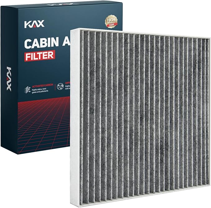 KAX Cabin Air Filter with Activated Carbon, CF10374 Replacement for Toyota Tacoma 2005-2023 for Dodge Dart 2013-2016 for Pontiac Vibe 2003-2008 CP374, BE-374, HEPA Passenger Compartment Air Filter