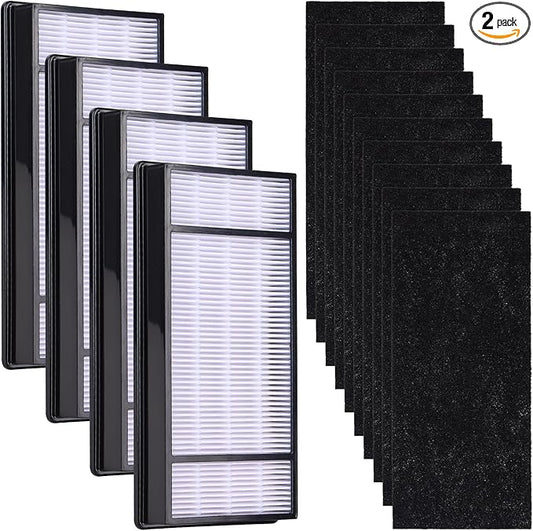 HRF-H1 Replacement Filter H Compatible with Honeywell Air Purifiers HRF-H2 True HAPA Replacement for Honeywell Model HPA050 HPA060 HPA150 HPA160 HHT055 HHT155 (4 Filter+10 Carbon)